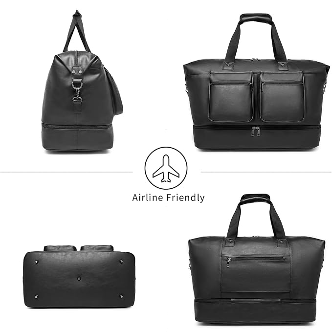Men's Vegan Leather Travel Bag – Professional Laptop Carry