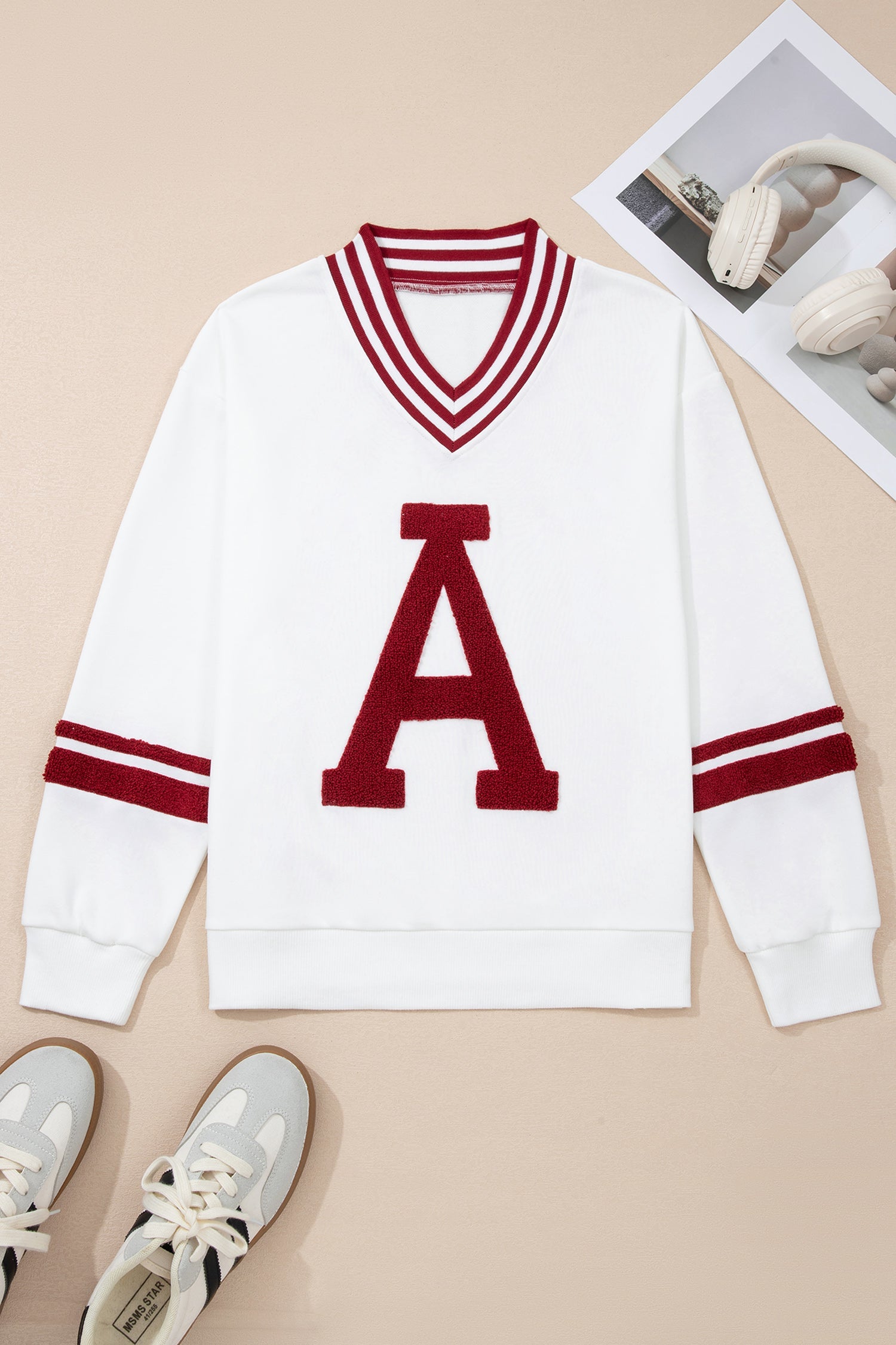 Esme Striped Puff Sleeve Sweatshirt