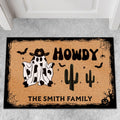 Ghost Howdy Doormat, Halloween Welcome Mat, Spooky Ghost Mat, Funny Halloween Doormat T1286