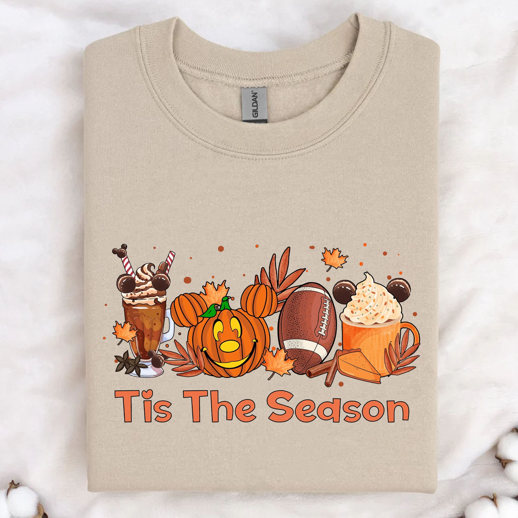 Tis The Season Shirt, Football Halloween Shirt, Pumpkin Spice Shirt, Mouse Pumpkin Shirt, Autumn Halloween Sweatshirt T1361