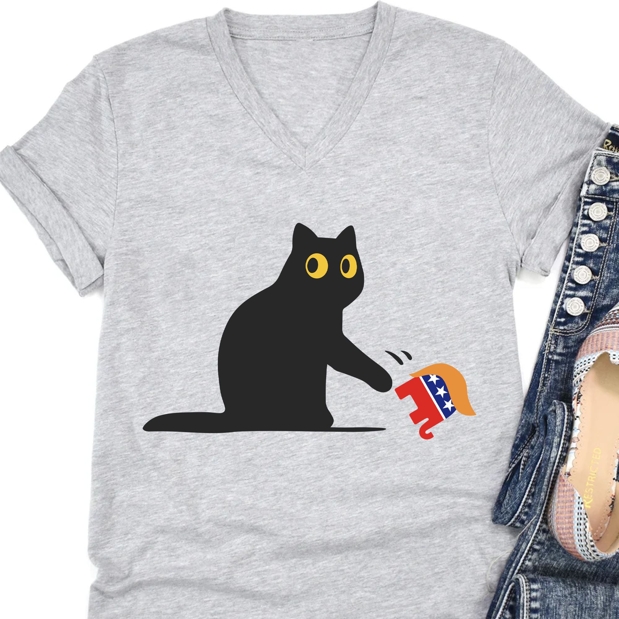 Kamala Harris 2024 Victory Shirt | Black Cat vs. Republican Elephant | Democrat Shirt Bright T1407 - KH2