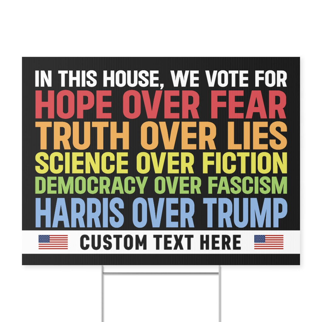 In this House We Vote for Kamala Harris Yard Sign | Kamala Harris 2024 Yard Sign | Democrat Yard Sign T1418 - KH2