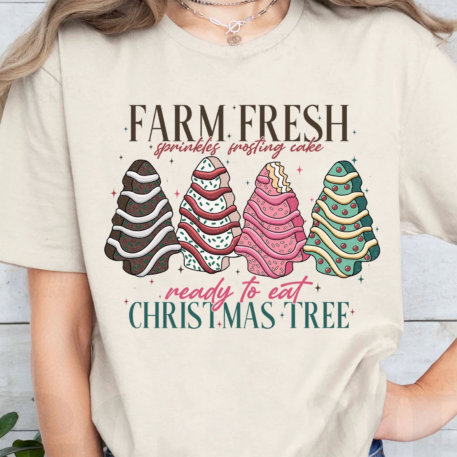 Farm Fresh Christmas Tree Shirt, Merry Christmas Sweater, Cute Xmas Holiday Sweatshirt T1655