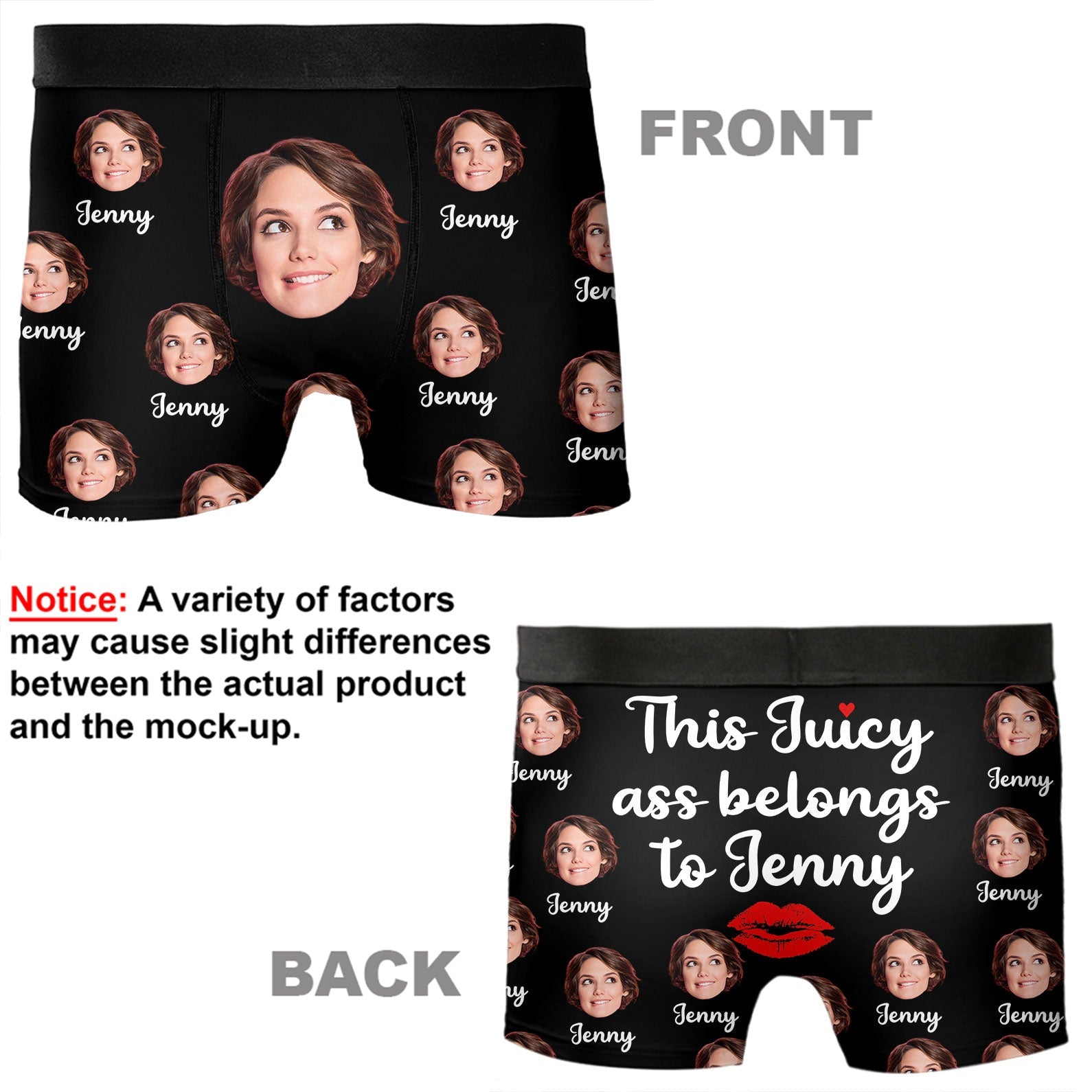 This Juicy Ass Belongs To Boxer Briefs, Custom Face Photo Boxer, Custom Valentine Gift Ideas for Husband, Boyfriend 681857