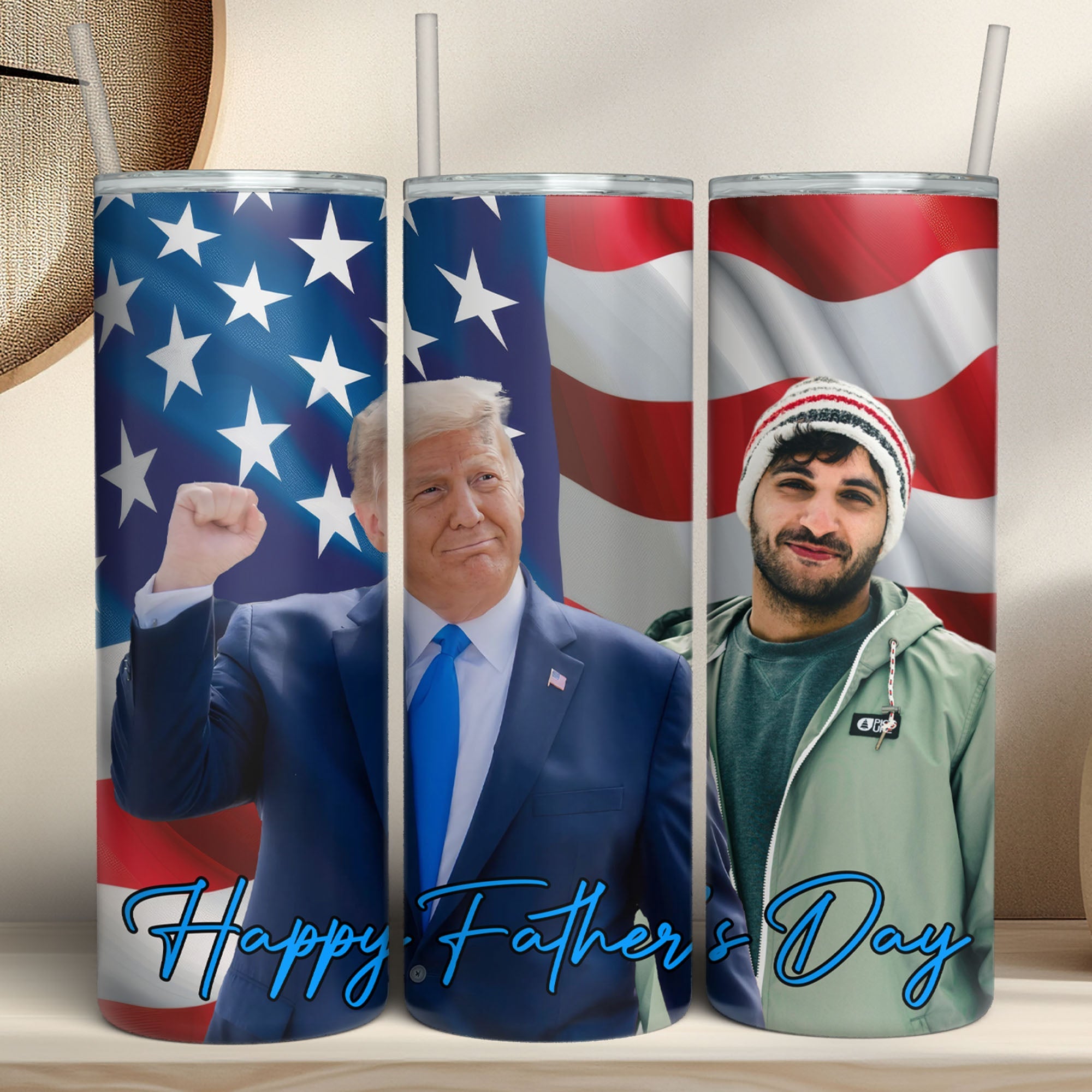 Happy Birthday | Personalize Photo Tumbler | Photo with Trump Skinny Tumbler 682000 - GOP