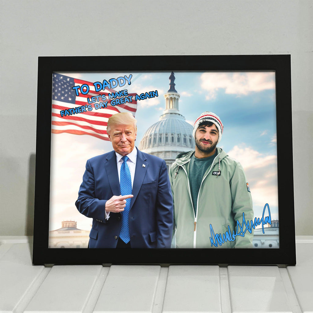 Let's Make Mother's Day Great Again Frame, Personalize Custom Photo with Trump Picture Frame, Photo with Trump, Donald Trump President, Family Gift Frame 682060 - GOP