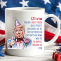 The Happiest Mother's Day Ever, Custom Name Funny Trump Mug, Personalized Custom White Mug Accent Mug, Gift For Mom, Gift For Wife 682088 - GOP