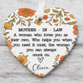 Custom Mother-in-law Present Ornament, Personalized Custom Name and Title Mothers Day Ceramic Ornament, Family Gift, Gift for Mom, Gift for Wife 682124