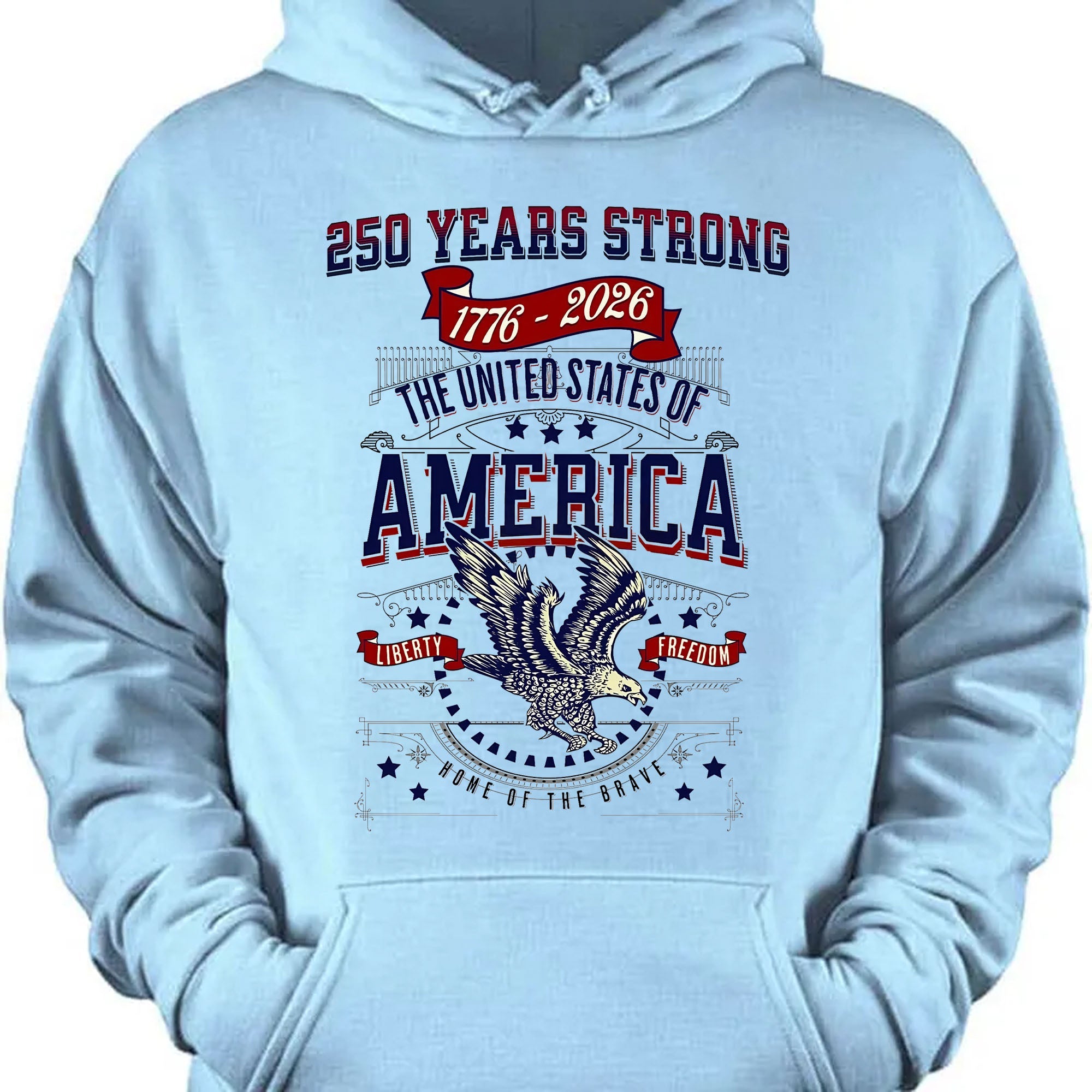 250 Years Strong USA Shirt with eagle design celebrating 250th US anniversary