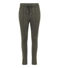 Army Green W/ Gold Stripe Sweatpants