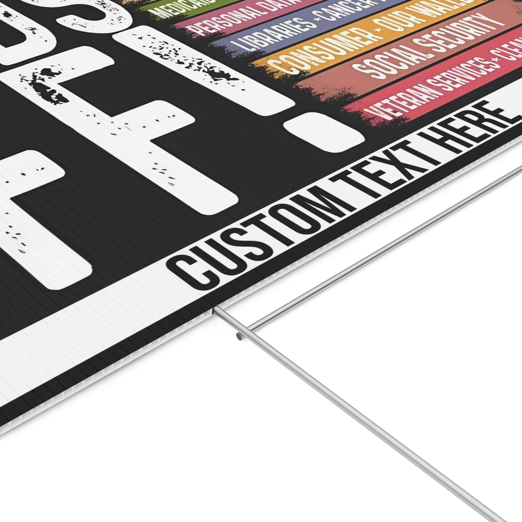 Hands Off Democracy Yard Sign – Personalized 8647 Anti Trump Anti MAGA Political Protest Sign for Democrat Resistance, Outdoor FDT & DOGE Yard Display 682189