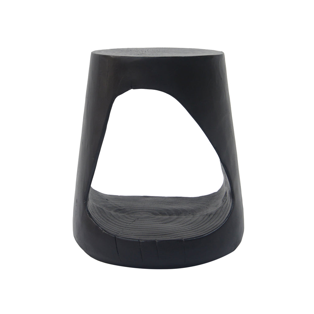 MGO Hollow Side Table with Wood-like Texture