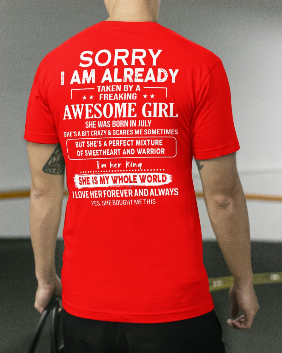 July - Awesome girl - Perfect gift for your boyfriend - (SKU04-86-07) - From Wife NGHL07