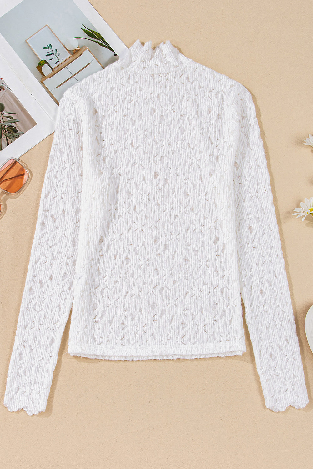 Kaliyah See Through Mock Long Sleeve Top