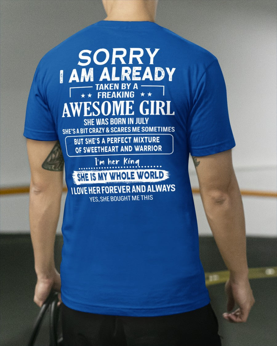 July - Awesome girl - Perfect gift for your boyfriend - (SKU04-86-07) - From Wife NGHL07