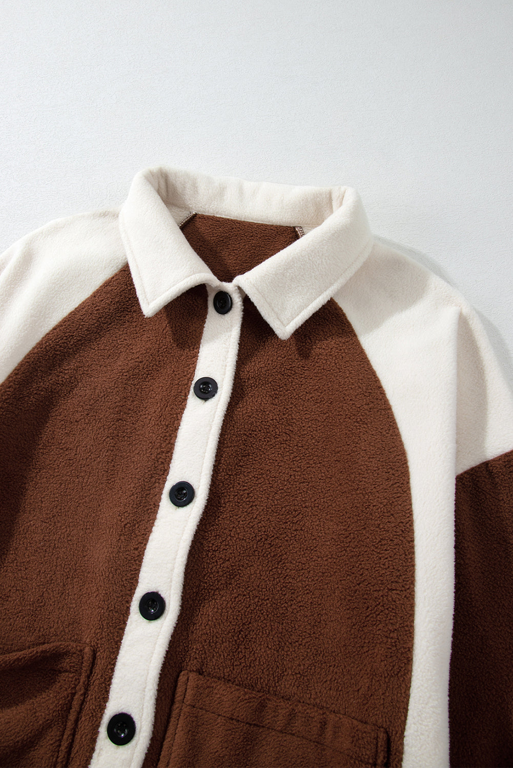 Alia Patchwork Down Fleece Shacket