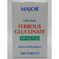 Major Ferrous Gluconate 324 Mg (5 Gr), 100 Unit DoseTablets 820555019001VL