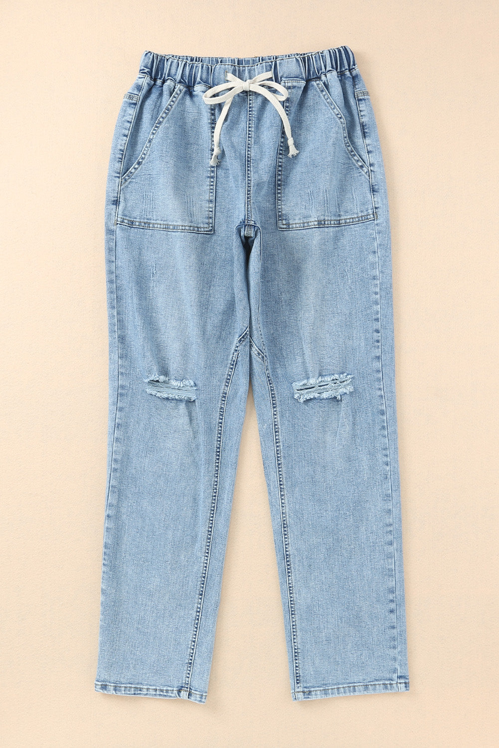 Aileen Gather Distressed Jogger