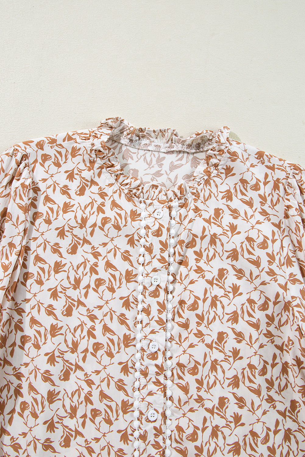 Melanie Lace Floral Puff Sleeve Top