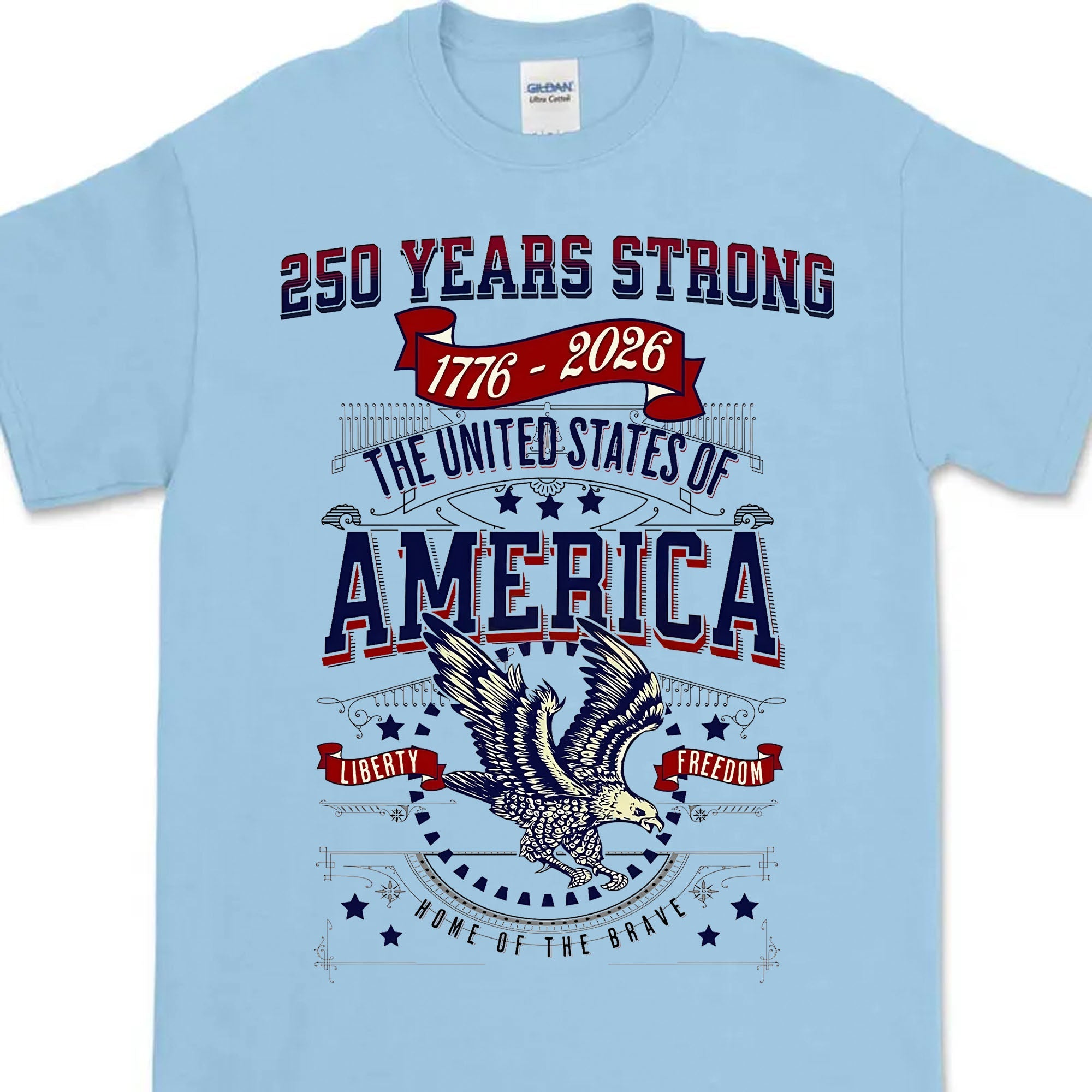 250 Years Strong USA Shirt with eagle design celebrating America's 250th anniversary