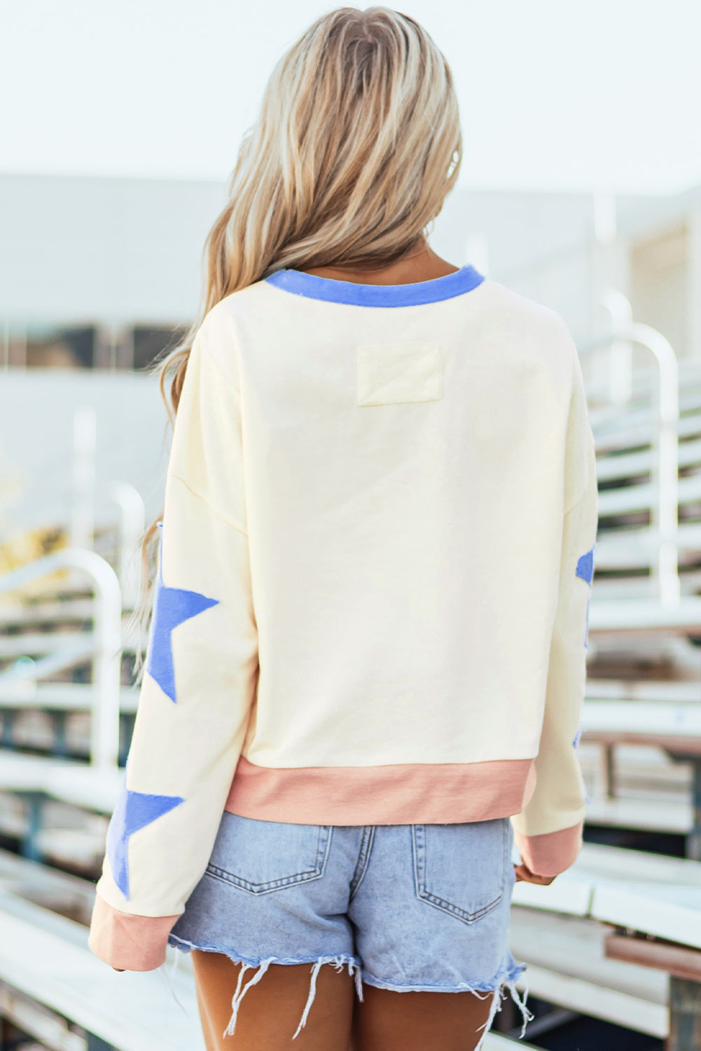 Ashaora Exposed Seam Oversized Sweatshirt