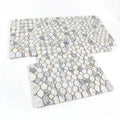 Lot of 3 sheets 12 in. x 12 in. Marble Mosaic Floor and Wall Tile