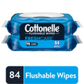 Cottonelle FreshCare Flushable Wipes Refill, 84 ct - Cleansripple Texture
