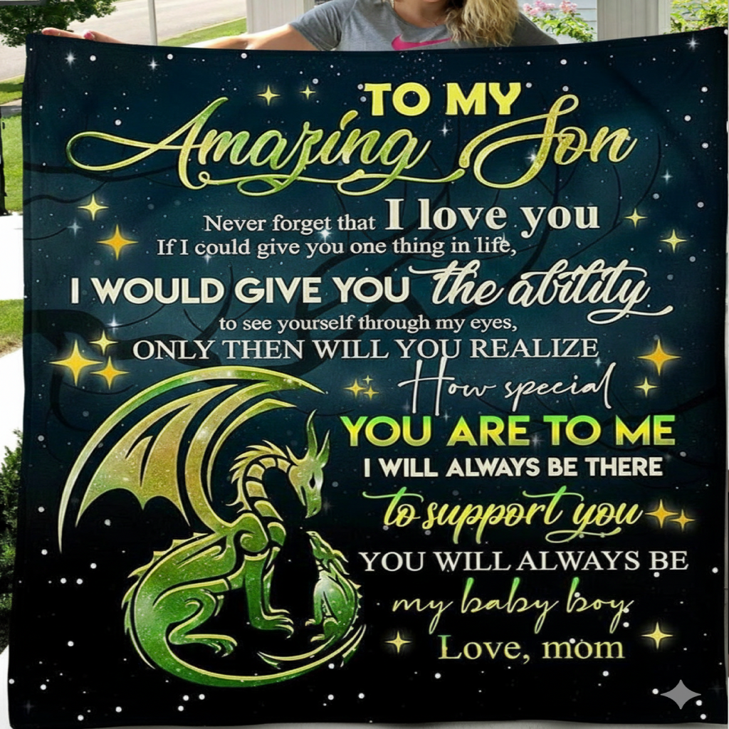 To My Beloved Son Blanket – A Special Reminder of Love from Mom