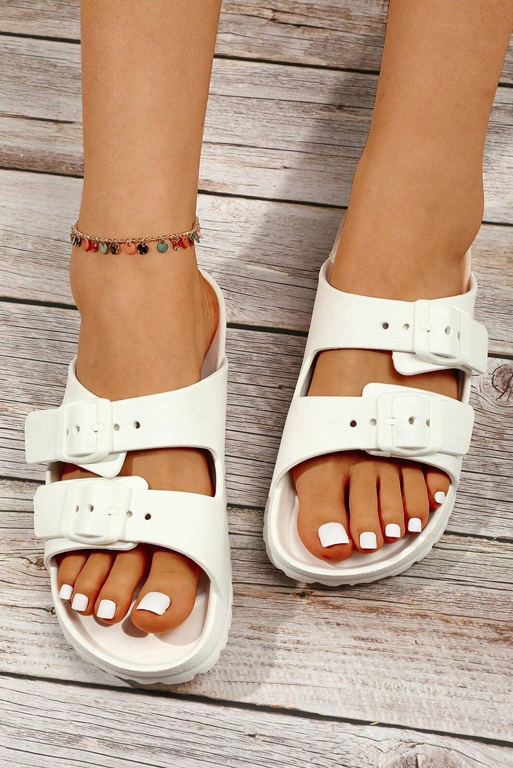 Double-buckle EVA Slippers