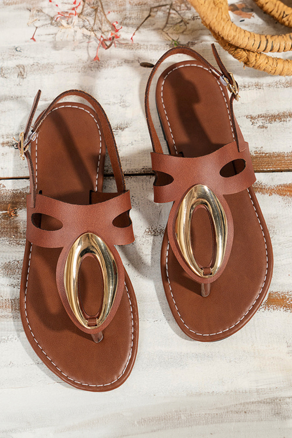 Chloe Retro Hollow Out Open Toe Sandals
