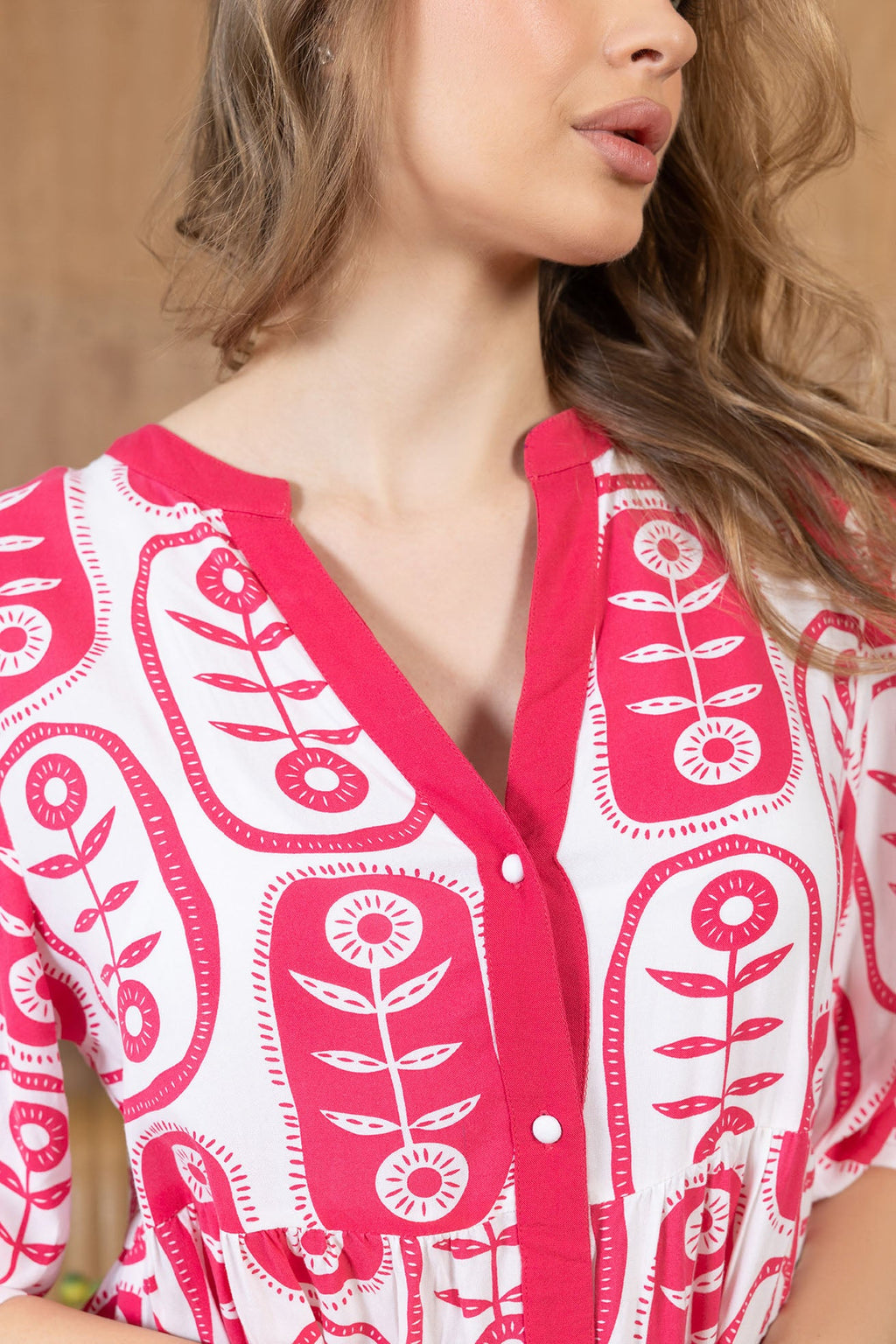 The Herbarium Long Dress in Ivory Pink