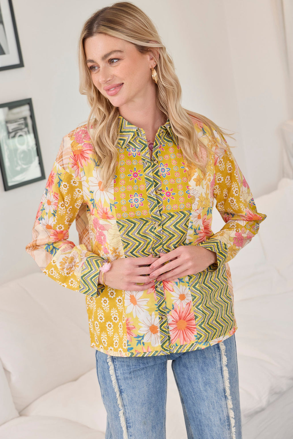Zest & Bloom Shirt in Boho Yellow