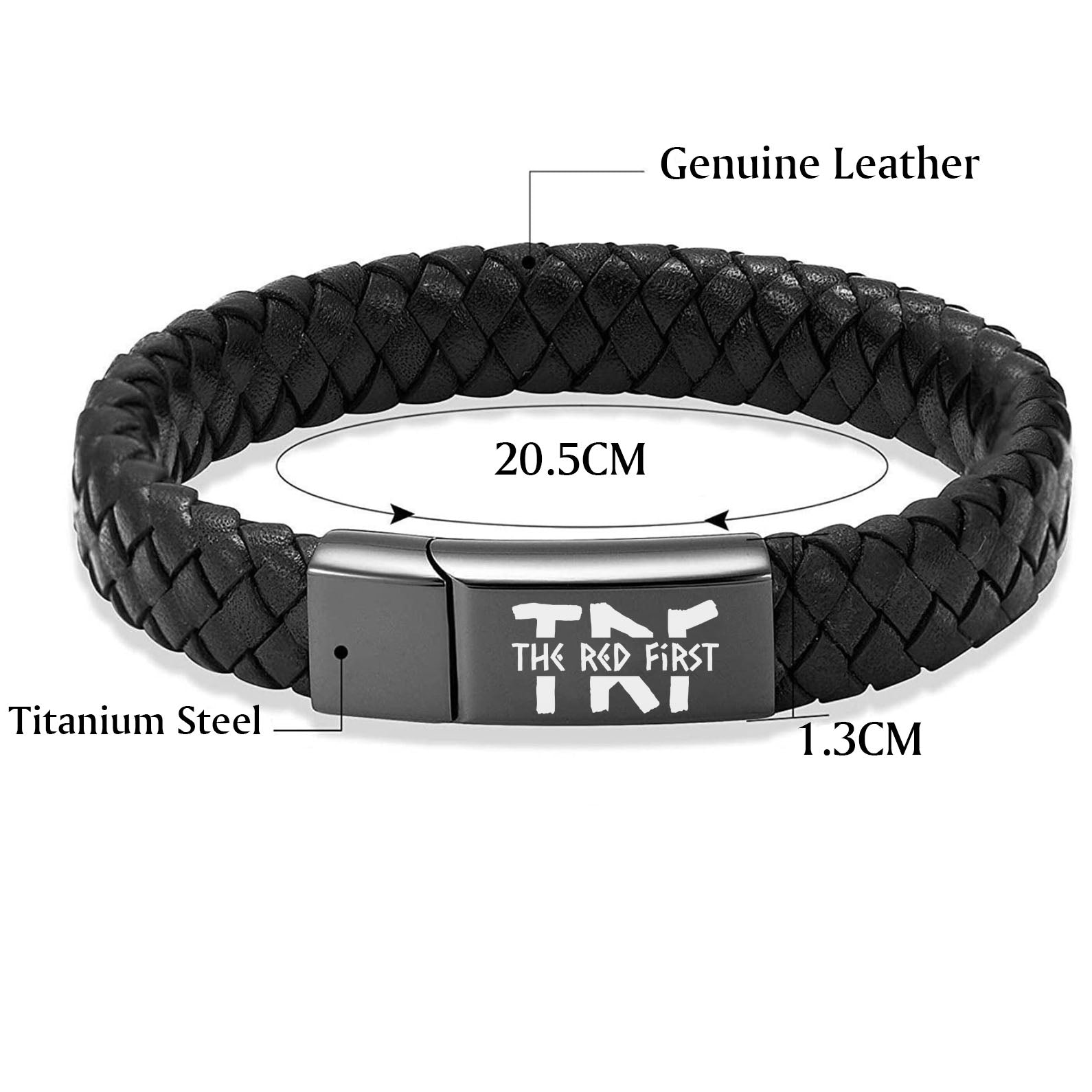 Custom Name Engraved Leather Medical Bracelet | Gift for Dad, Mom | Mother's Day Gift, Father's Day Gift | Personalized Unisex Bracelet 682222