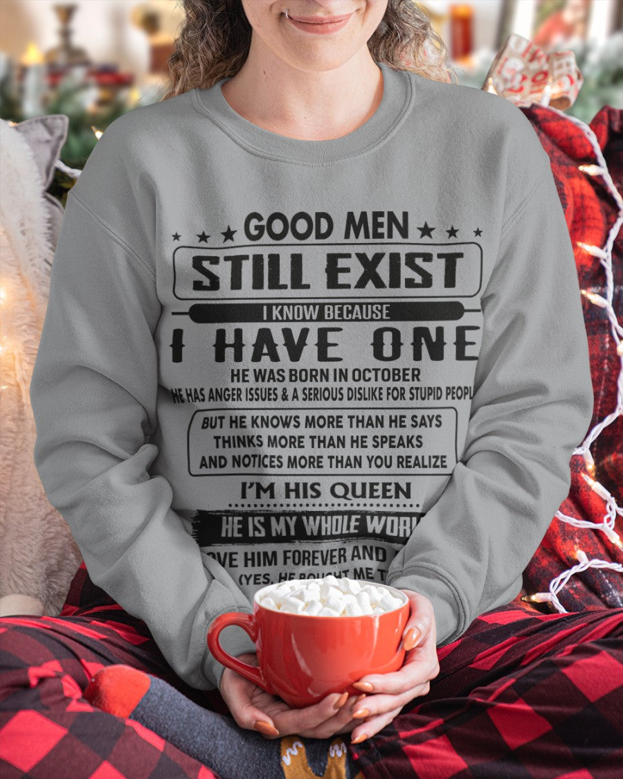 October - Good men Still Exist - gift for your girlfriend, wife from Husband - NGHL10 (SKU-GM-10)