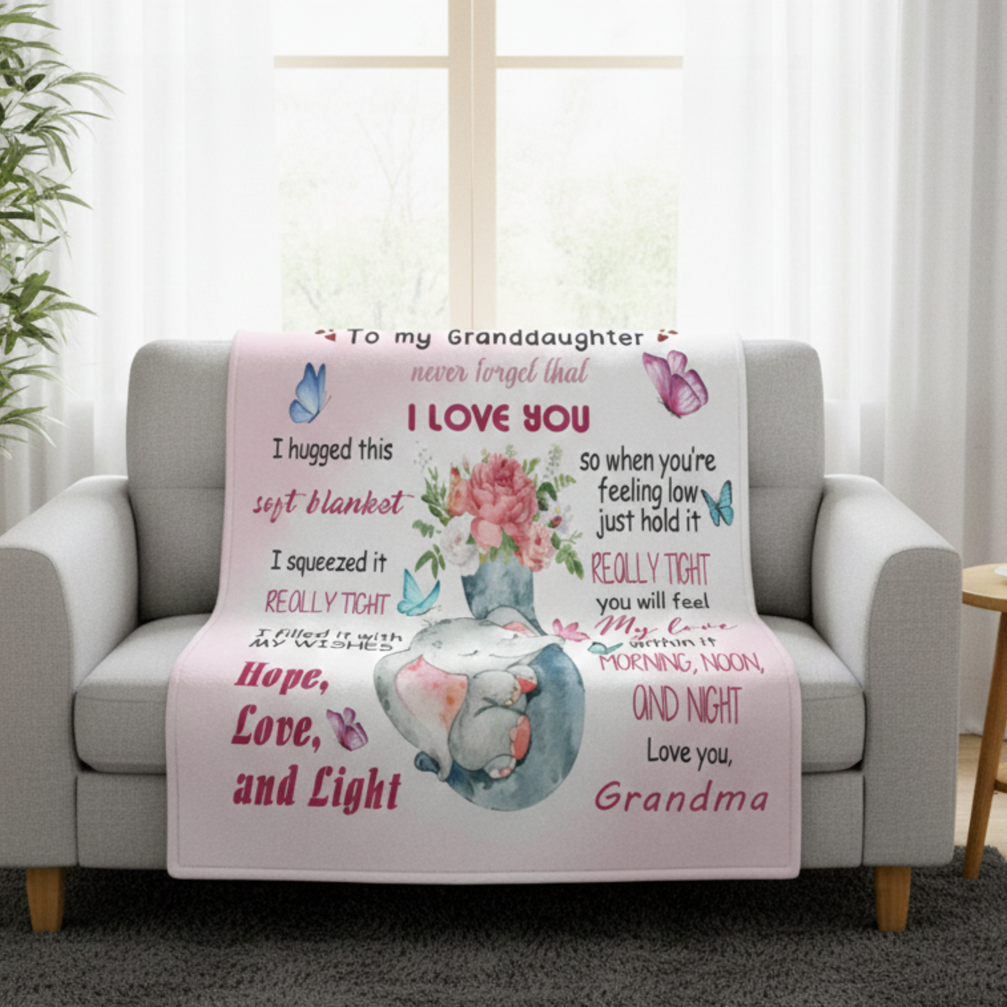 A Warm Hug for My GrandDaughter Blanket – From Grandma