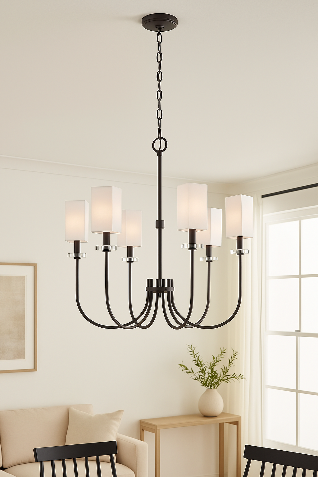World Imports Monroe 9-Light Bronze Chandelier (WI973797)