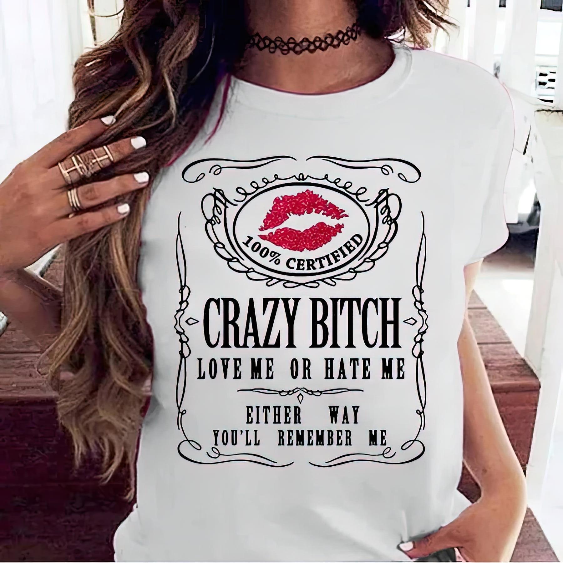 Crazy But Fun Graphic T-Shirt – Funny Cotton Tee for Women & Men, Bold Attitude Statement Shirt