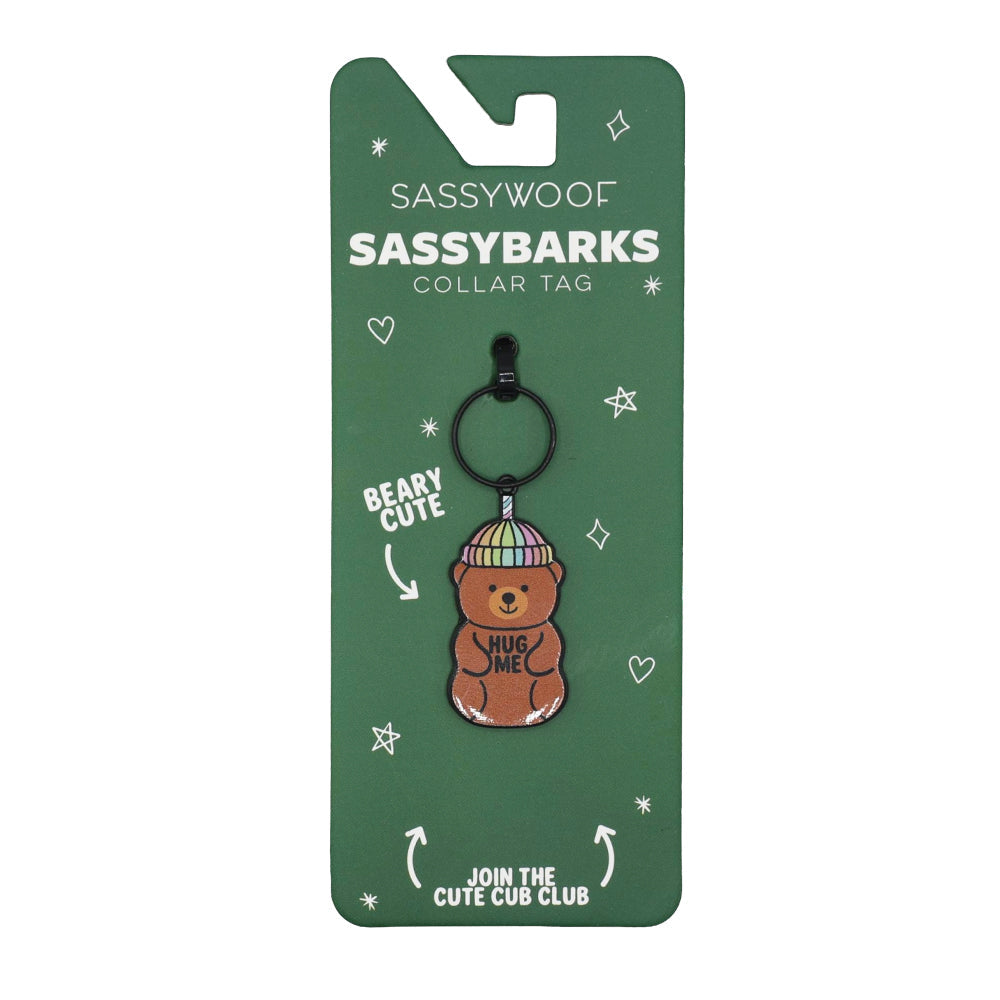 Collar Tag - Hug Me Bear