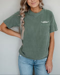 Daisy Bouquet Flowers Botanical Comfort Colors Pocket T Shirt