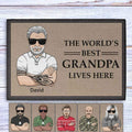 The World's Best Grandpa Personalized Doormat