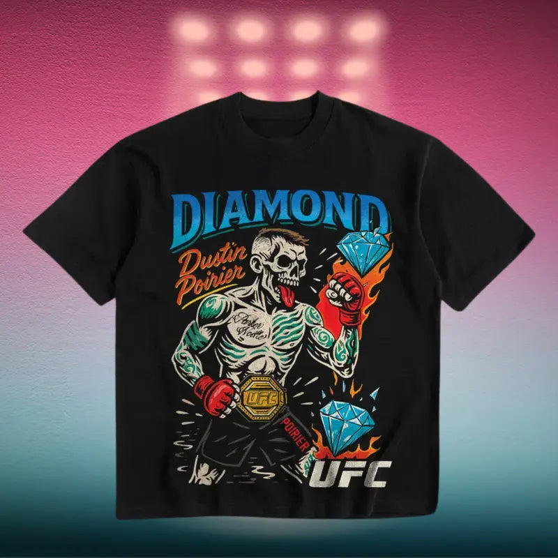 Dustin Poirier “Diamond” T-Shirt – UFC Champion Graphic Tee for Men & Women, Poirier Fan Gear