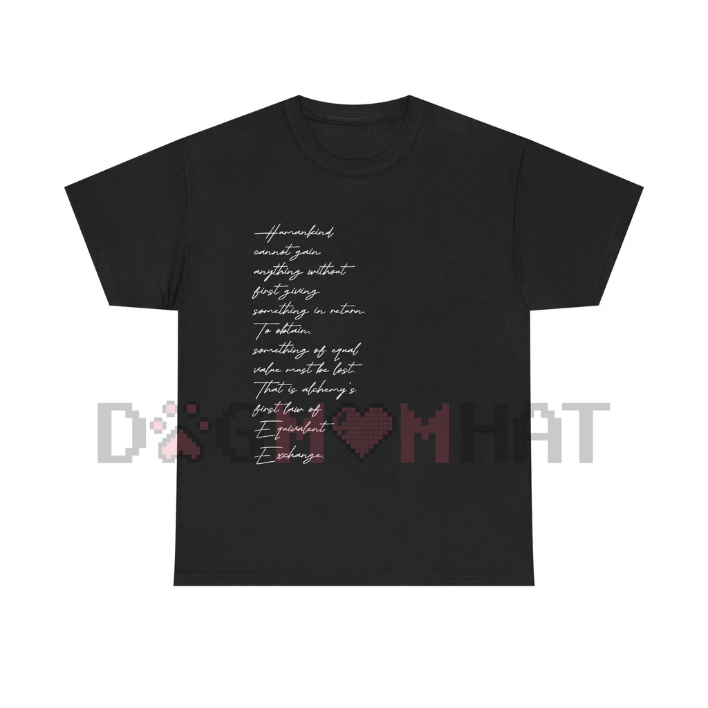 Equivalent Exchange T-Shirt – Fullmetal Alchemist Fan Apparel, Anime Manga Tee
