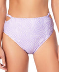 California Waves Juniors Smocked High-Waist Bikini Swim Bottom