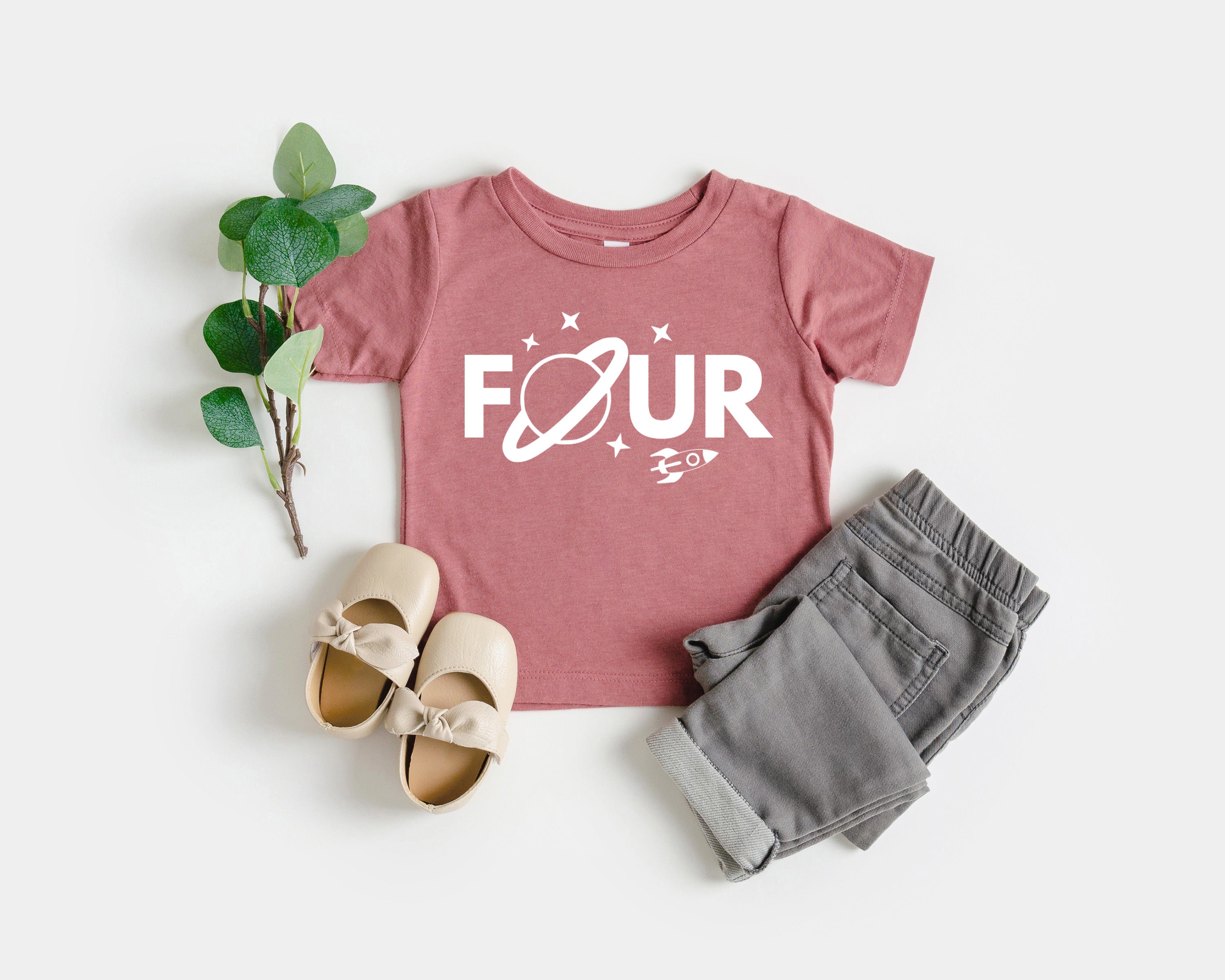 Four Space themed birthday party T-Shirt | 4th Space birthday boy birthday girl Shirt