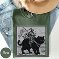 Funny Knight Cat Rider T-Shirt – Medieval Fantasy Ren Faire Tee