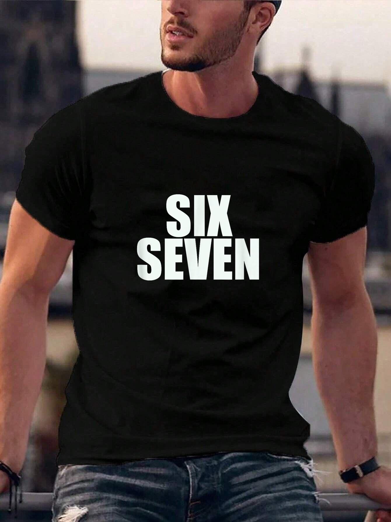 Funny Six Seven 6 7 Meme T-Shirt – 100% Cotton Unisex Casual Graphic Tee