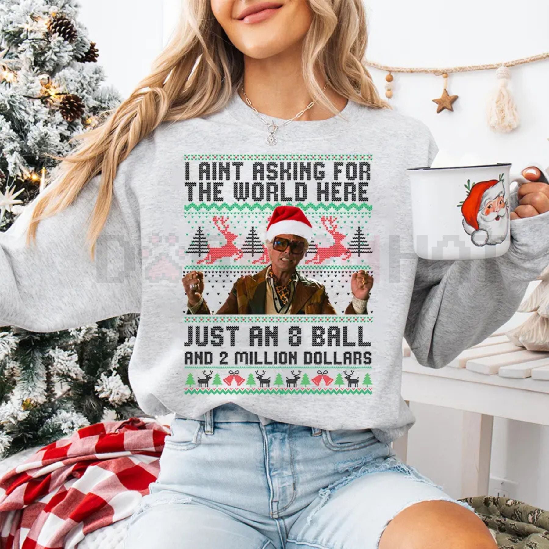 Funny The Righteous Gemstones '8 Ball & 2 Million' Ugly Christmas Sweatshirt