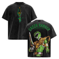 Green Ranger Power Rangers Oversized T-Shirt - Lightweight Acid Washed Tee