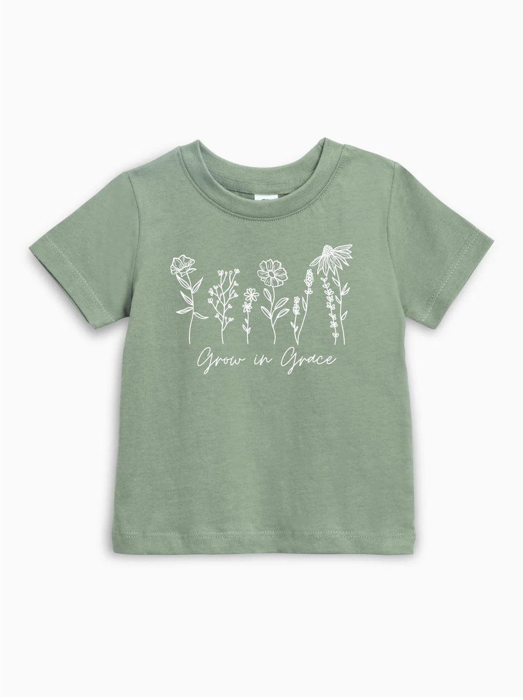 Grow In Grace Wildflowers Organic Cotton Baby And Kids Tee Easter Christian