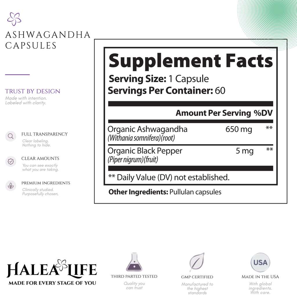Ashwagandha Capsules with Black Pepper